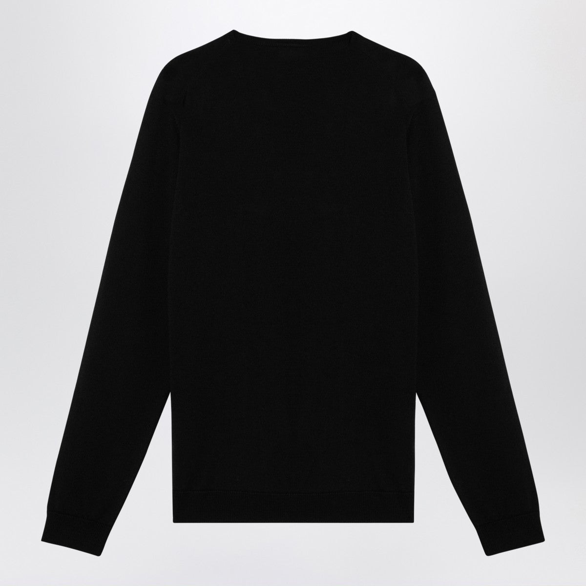 Roberto Collina Black merino wool crew-neck sweater