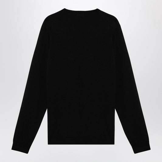 Roberto Collina Black merino wool crew-neck sweater