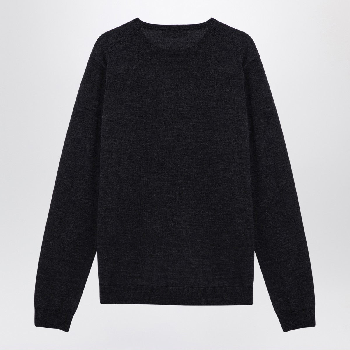 Roberto Collina Anthracite merino wool crew-neck sweater
