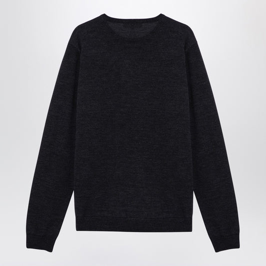 Roberto Collina Anthracite merino wool crew-neck sweater