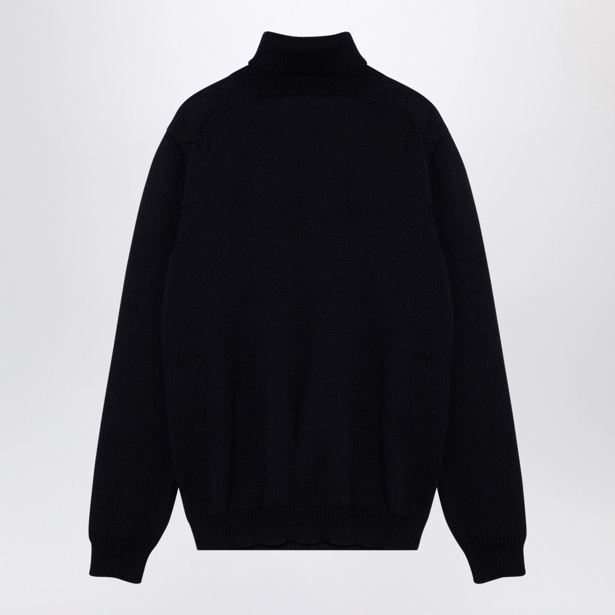 Roberto Collina Navy merino wool turtleneck pullover