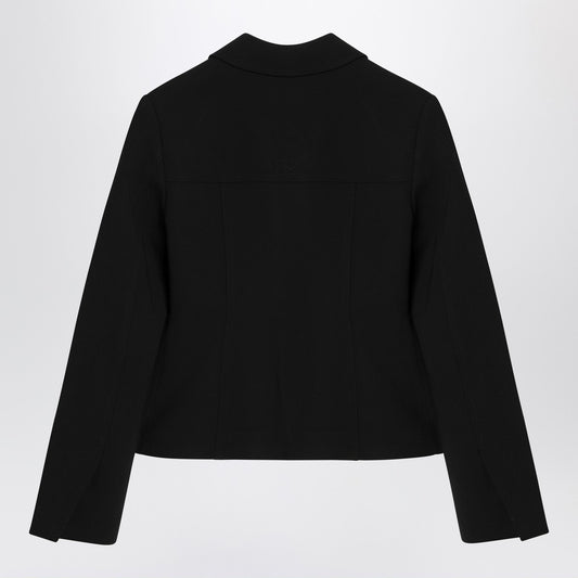 GANNI Black jacket in crêpe