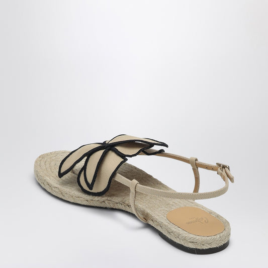 Castañer Sandal in sand color with flower