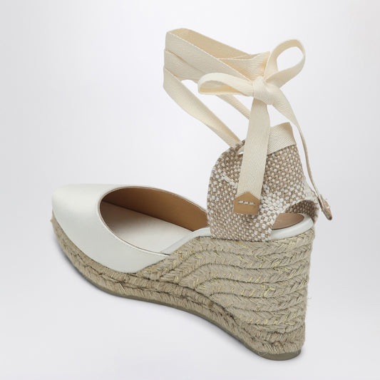 Castañer Joyce white espadrilles in satin