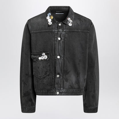 Enfants Riches Déprimés Type VII Pin Assemblage jacket in grey denim