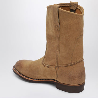 Red Wing Pecos Boots in Beige Suede