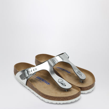 Birkenstock Gizeh Birko-Flor flip-flops silver