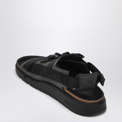 Birkenstock Black Shinjuku sandal in natural leather and tissue
