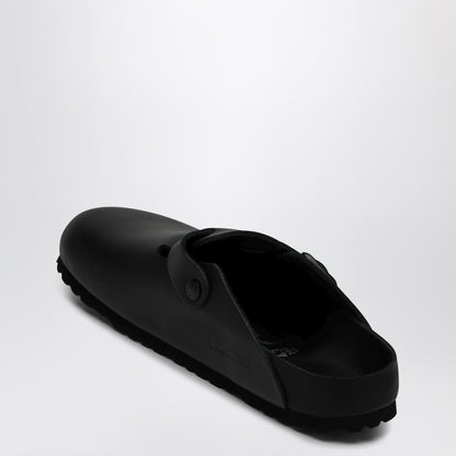 Birkenstock Boston slipper black in smooth leather