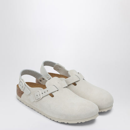 Birkenstock Antique White suede Tokyo loafers