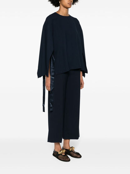 بلوزة إريكا كافاليني شبه مصممة، أزرق