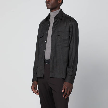 XACUS Grey wool shirt