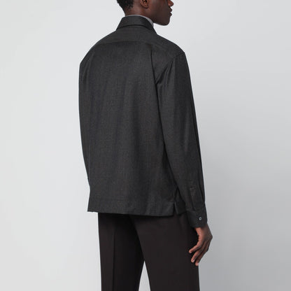 XACUS Grey wool shirt