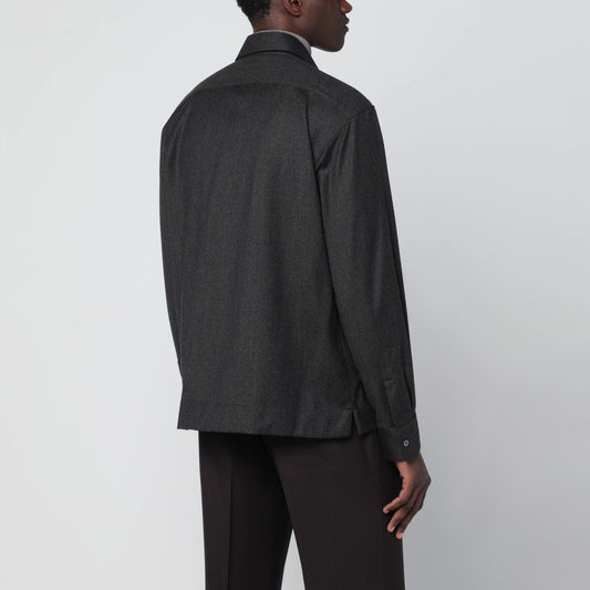 XACUS Grey wool shirt