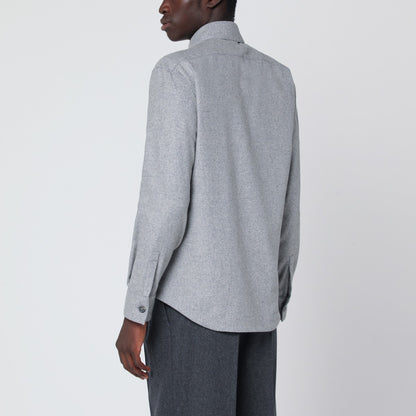 XACUS Gray overshirt jacket in wool blend