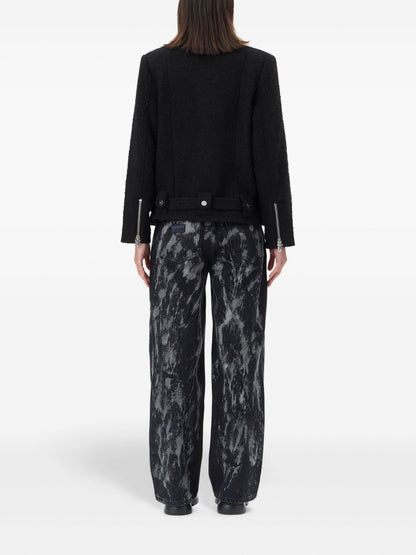 جاكيت غاني من الصوف المنسوج ذو الملمس المميز