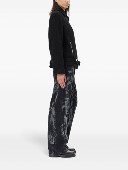 جاكيت غاني من الصوف المنسوج ذو الملمس المميز