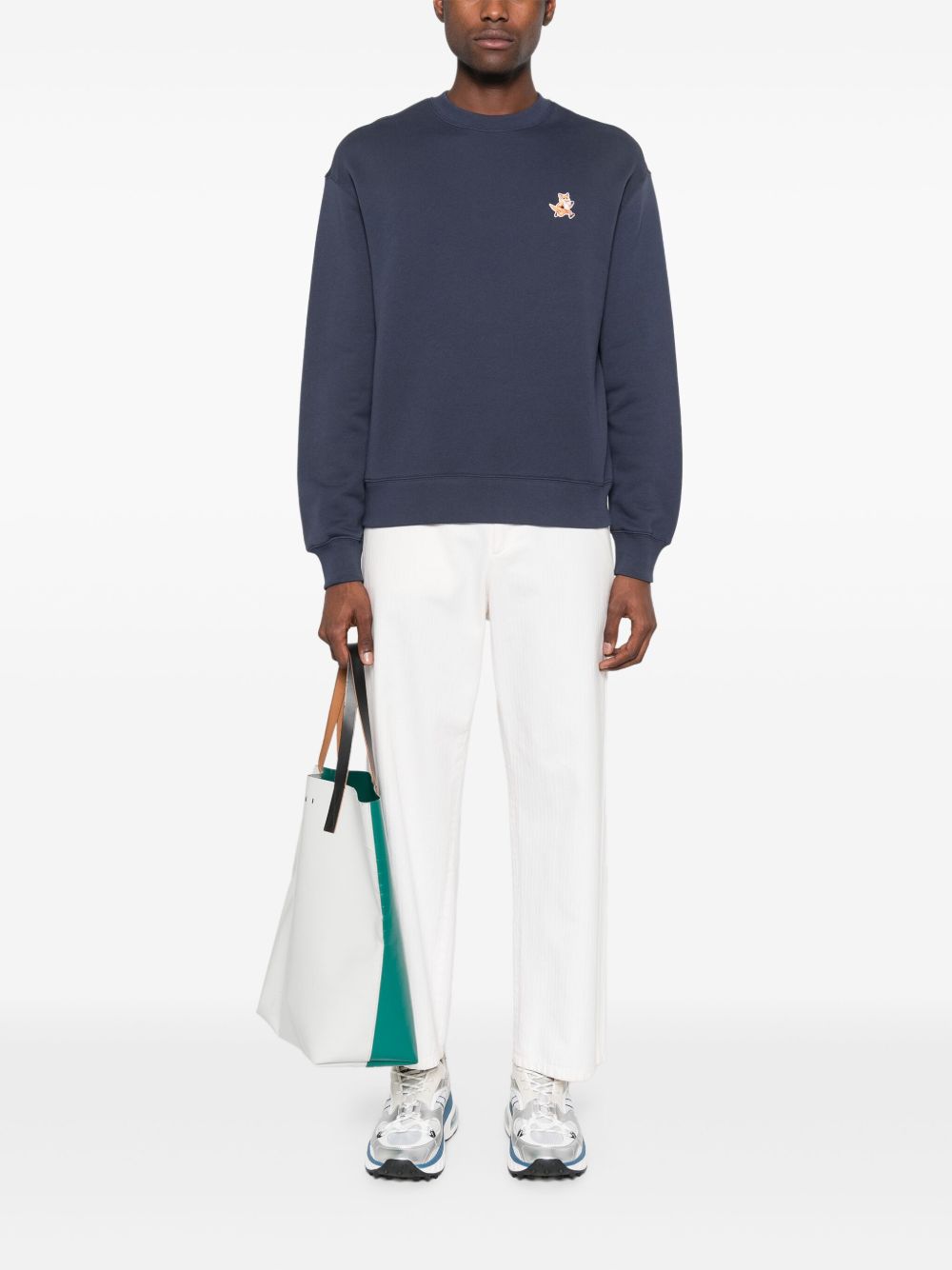تيشيرت قطني من Maison Kitsuné مزين بنقشة ثعلب من Maison Kitsune