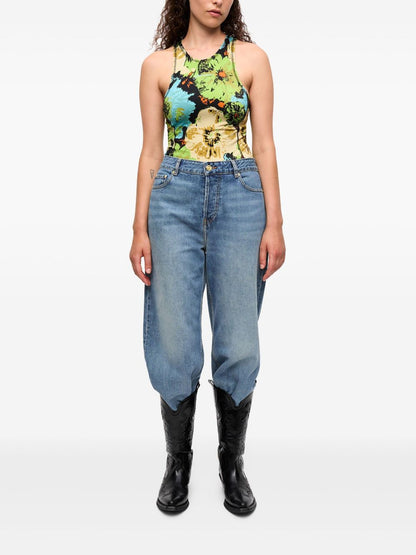 جسمية مطبوعة بنقشة زهور من غاني