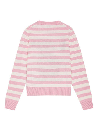 Ganni Striped Graphic Wool Bunny Jumper