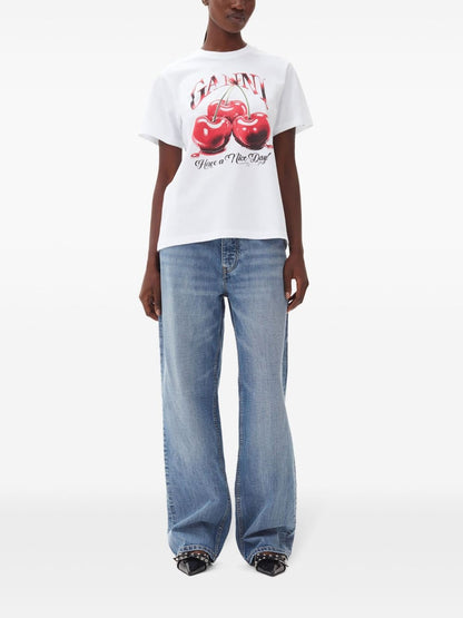 تيشيرتات وقمصان بولو GANNI بيضاء