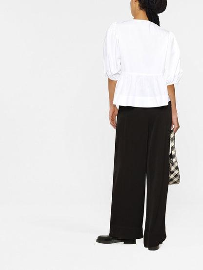 بلوزة GANNI بيضاء