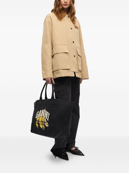 حقيبة يد كبيرة الحجم من القطن العضوي من غاني.