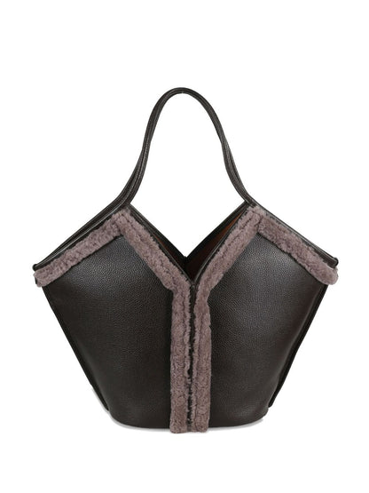 حقيبة يد هيريو مزينة بجلد الغنم