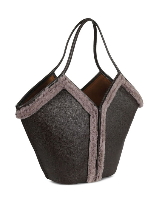 حقيبة يد هيريو مزينة بجلد الغنم