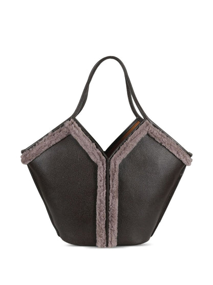 حقيبة يد هيريو مزينة بجلد الغنم