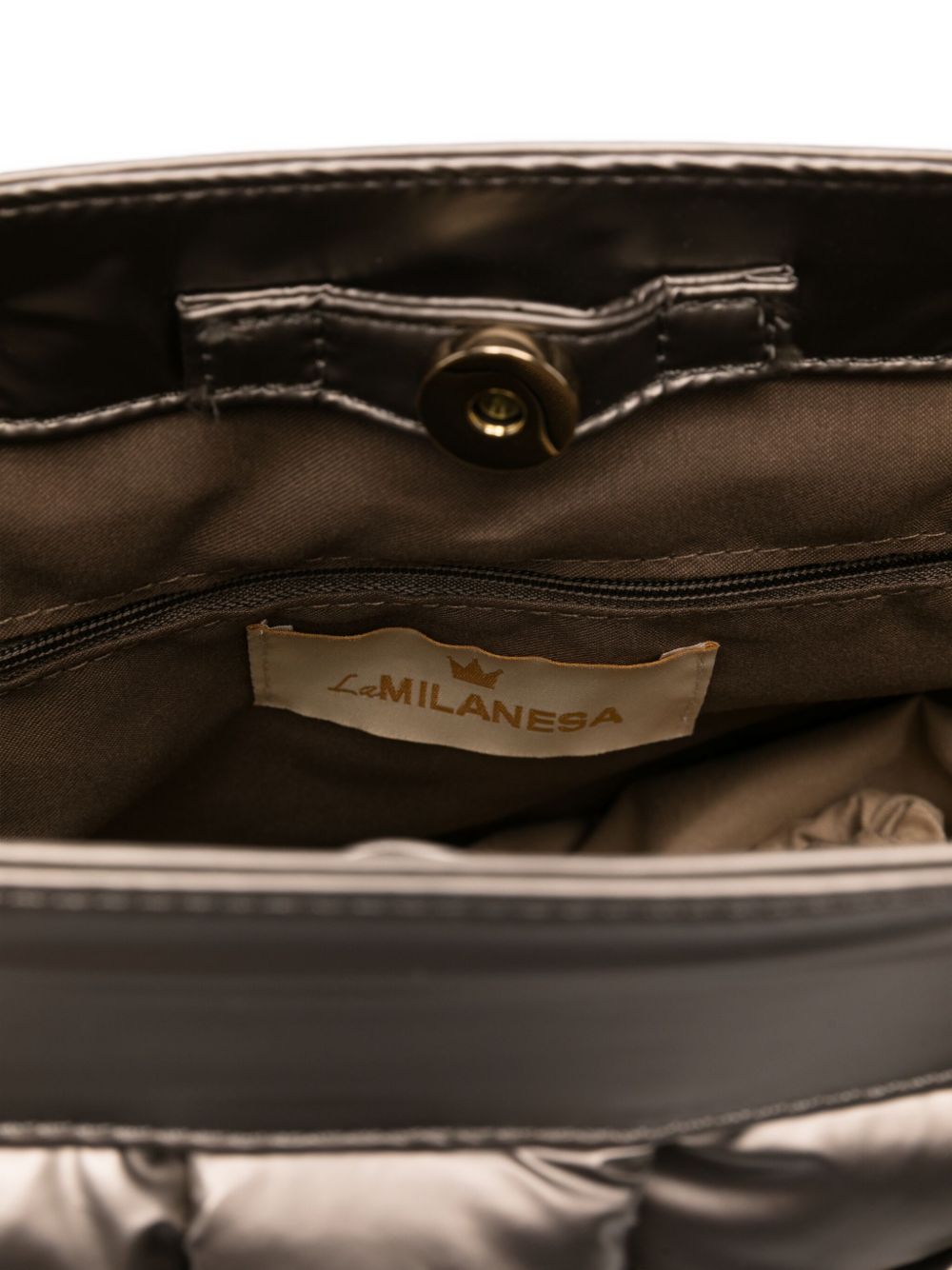 حقيبة يد كبيرة مبطنة من La Milanesa مع مقبض من الخيزران