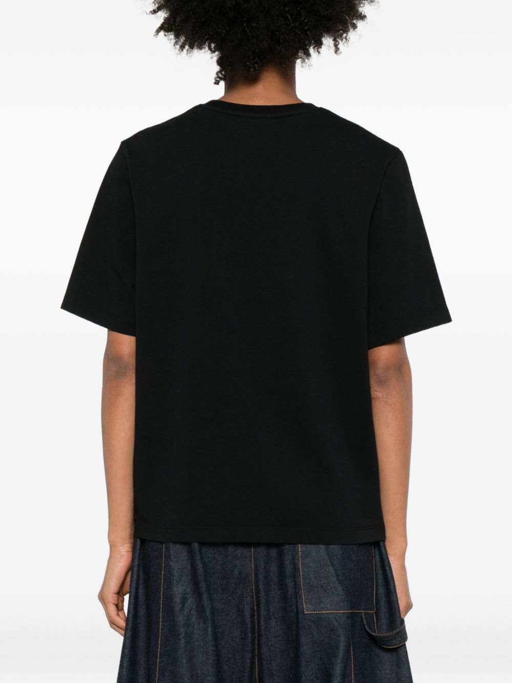 تيشيرت قطني من Maison Kitsuné مطرز بتطريز ثعلب