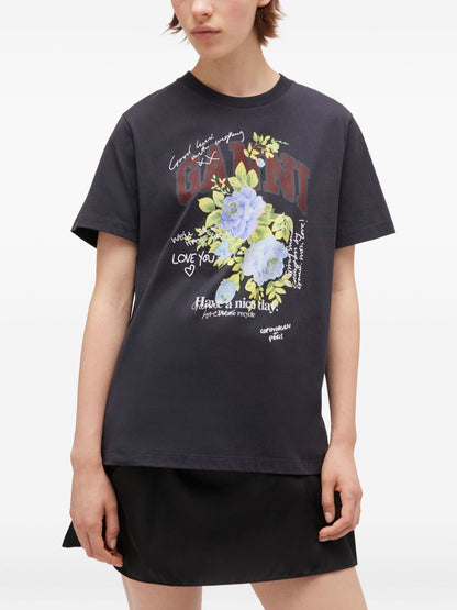 تيشيرتات وقمصان بولو GANNI باللون الرمادي