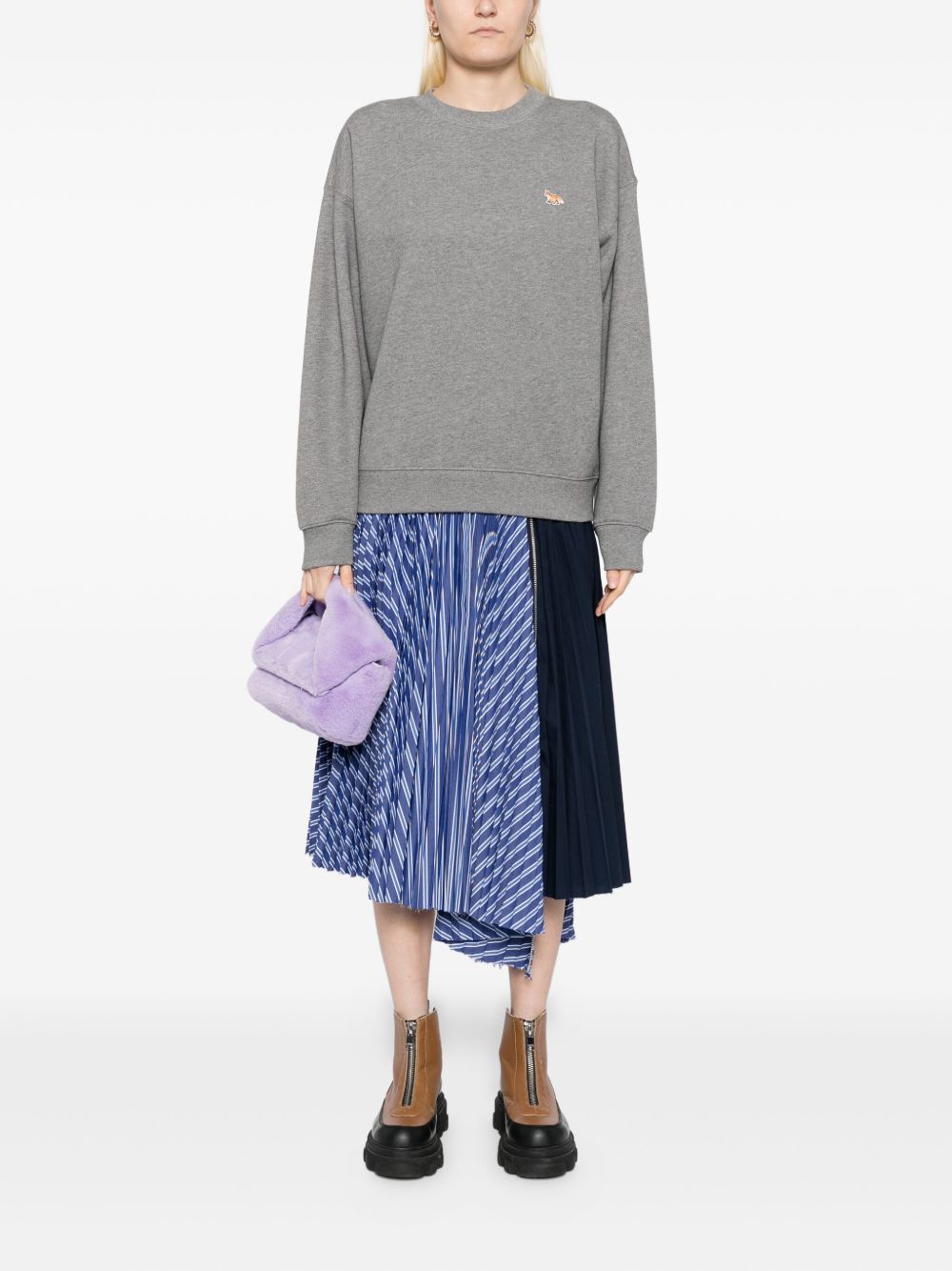 ميشون كيتسون MAISON KITSUNE' سترات محبوكة رمادية