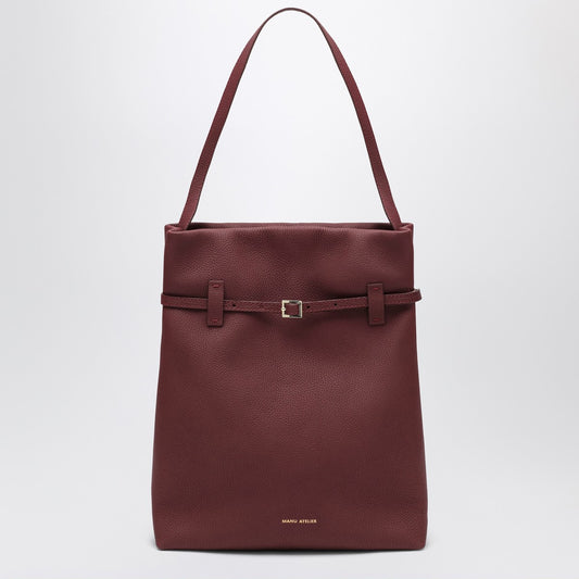 Manu Atelier Tote Du Jour burgundy suede tote bag