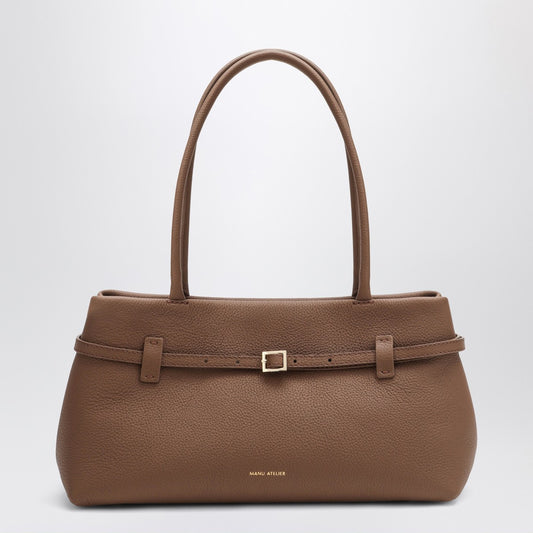 Manu Atelier Le Cambon East West Mocha Mousse suede bag