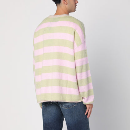 New Amsterdam Surf Association Light green/pink striped jumper