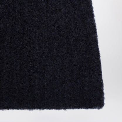 Roberto Collina Cashmere ribbed navy hat