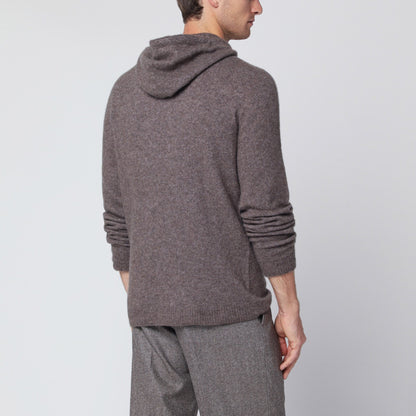 Roberto Collina Taupe hooded sweater
