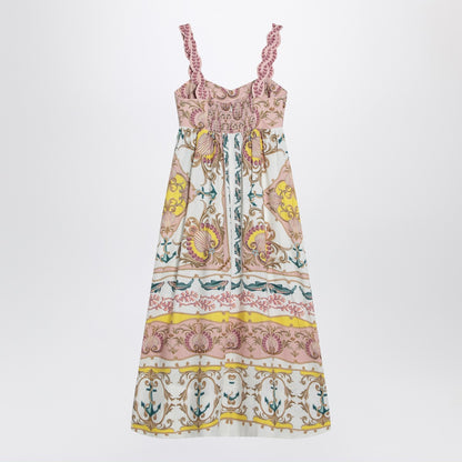 FARM Rio Linen-blend dress with nautical print