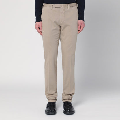 Santaniello Beige trousers in cotton