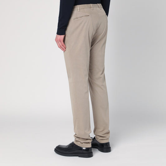 Santaniello Beige trousers in cotton