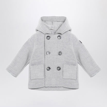 Il Gufo Grey double-breasted fleece jacket