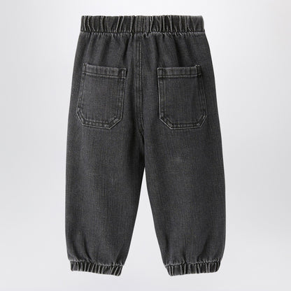 Il Gufo Black washed denim jeans