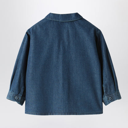 Il Gufo Baby shirt in blue denim