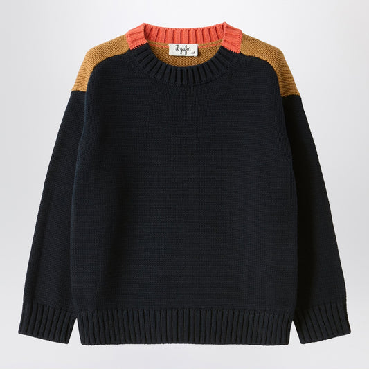 Il Gufo Color-block cotton sweater