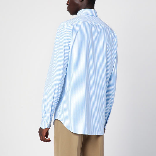XACUS Striped light blue poplin Active shirt