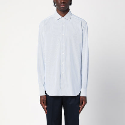 XACUS White shirt with blue stripes