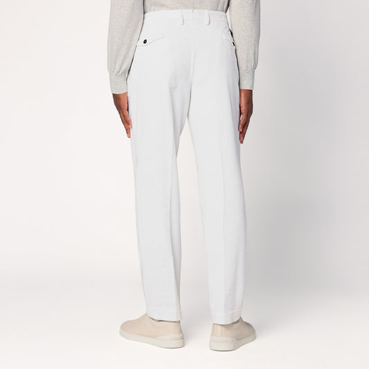 Santaniello White corduroy trousers
