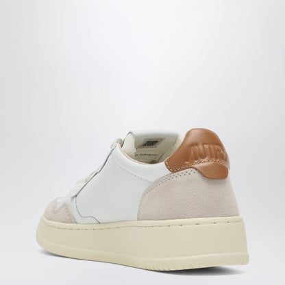 AUTRY Medalist sneakers in white/brown leather and suede